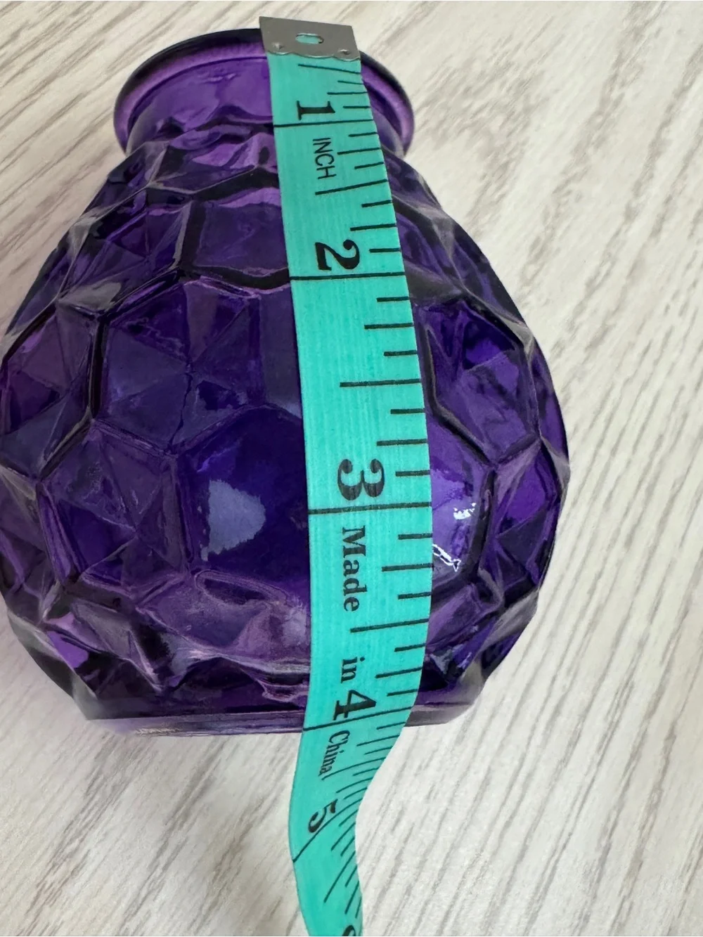 Faceted Purple Glass Vase